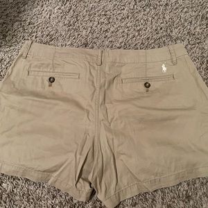 Khaki polo shorts